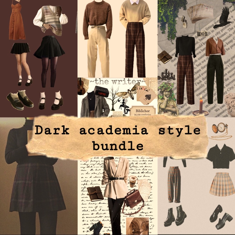 Dark academia style bundle